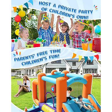F.c Design Airmyfun Bounce House For Kids 5-12: Inflatable Outdoor Bouncy House With Ball Pit Pool