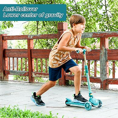 F.c Design Kick Scooter For Kids, Adjustable Height Handlebar, Lightweight, Wide Standing Board