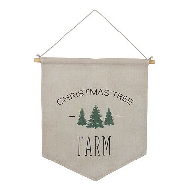 Christmas Banner (Set of 2) 11.25"L x 11.75"H Canvas/Wood