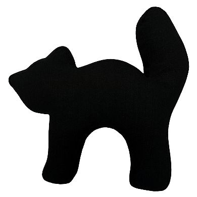 Celebrate Together™ Halloween Black Cat Skeleton Shaped Decorative Throw Pillow