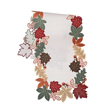 Celebrate Together Fall Autumn Leaves Cutout Table Runner