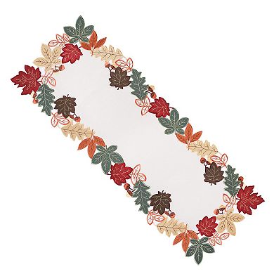 Celebrate Together Fall Autumn Leaves Cutout Table Runner