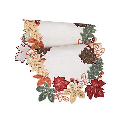 Celebrate Together Fall Autumn Leaves Cutout Table Runner