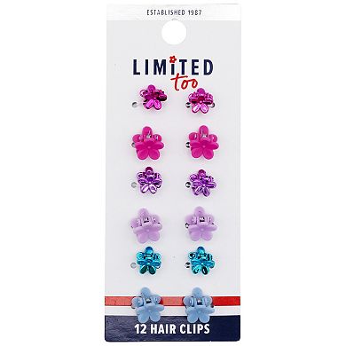 Girls Limited Too 12-Pack Mini Claw Clips