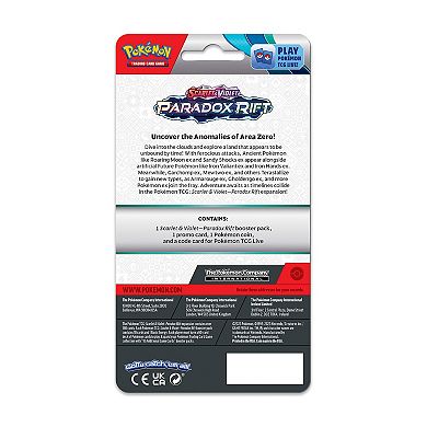 Pokémon Trading Card Game Scarlet & Violet Paradox Rift Booster Pack with Promo Card, Coin, and Online Game Code