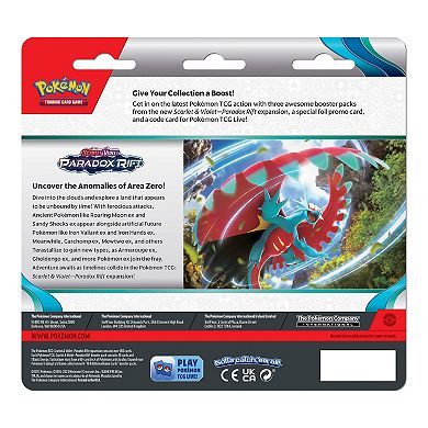 Pokémon Trading Card Game Scarlet & Violet Paradox Rift 3-Booster Pack Set with Promo Card and Online Game Code