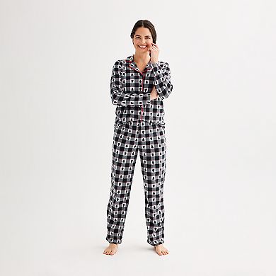 Women's Jammies For Your Families® Winter Plaid Notch Pajama Top & Pajama Bottoms Set