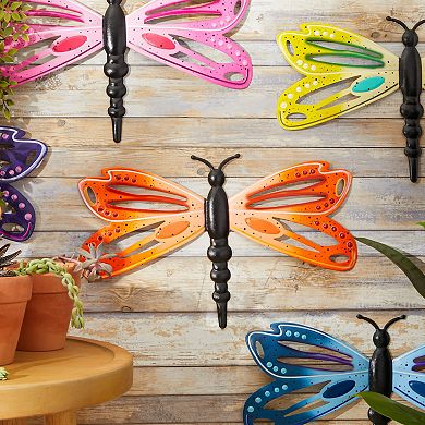 5 Colorful 3d Dragonfly Wall Decor For Patio, Porch, Garden, Kitchen (15.6x10")