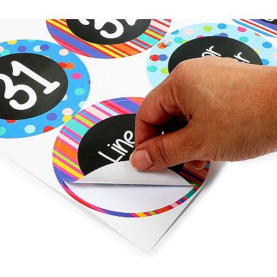 Number Stickers For The Office, Classrooms (4 Inches, 36 Pack)