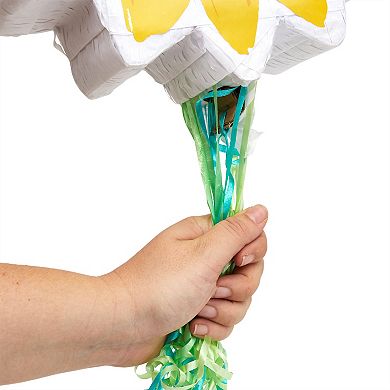 Pull String Sunflower Pinata For Sunshine Baby Shower, Small, 13 X 3 In