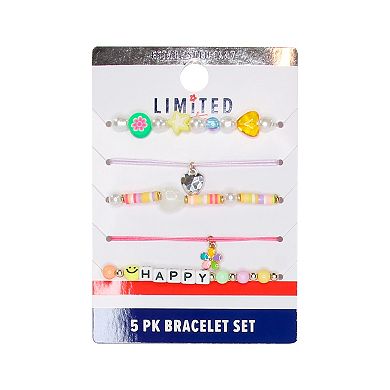 Girls Limited Too 5-Piece Bracelet Set