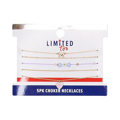 Girls Limited Too 5-Piece Choker Necklace Set