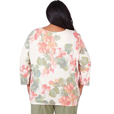 Plus Size Alfred Dunner Floral Textured Top