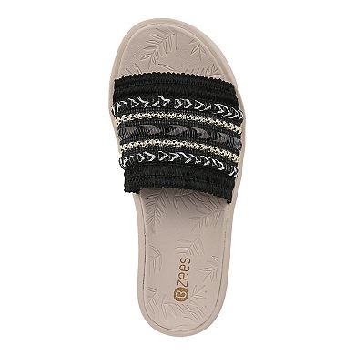 Bzees Sunshine Women's Wedge Slide Sandals