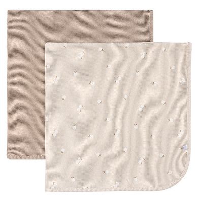 Just Born Baby 2 Pack Cotton Thermal Blankets