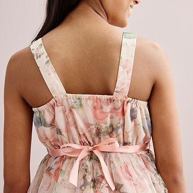 Girls 7-16 Bonnie Jean Mesh Tiered Dress