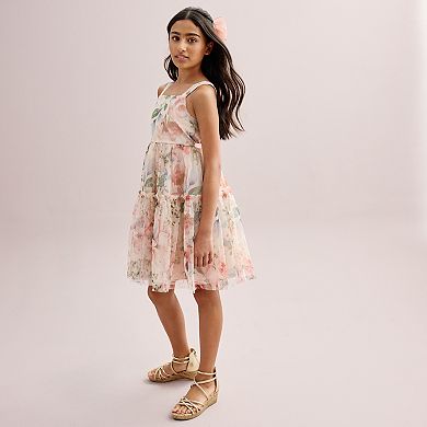 Girls 7-16 Bonnie Jean Mesh Tiered Dress