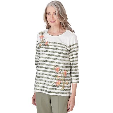 Women's Alfred Dunner Tie Dye Embroidery Top