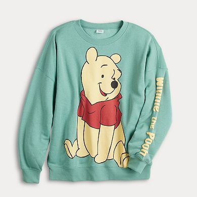 Disney's Winnie The Pooh Cute Pose Juniors' Oversized Graphic Pullover