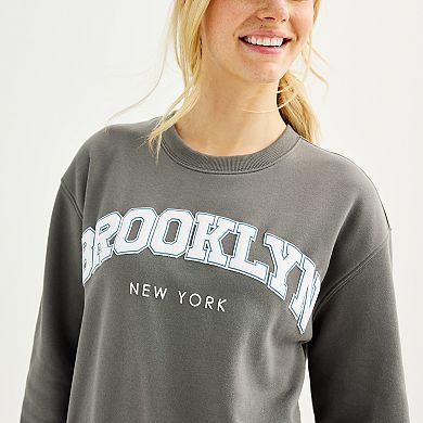 Juniors' Brooklyn Graphic Sweatshirt