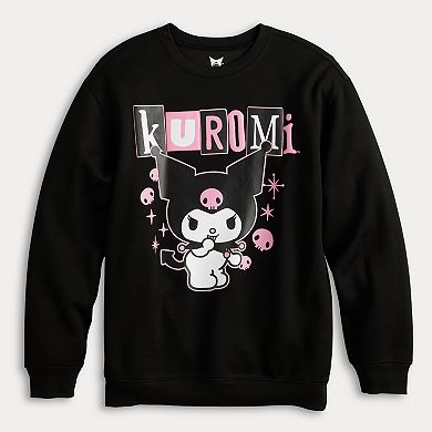 Juniors' Kuromi Crewneck Graphic Pullover