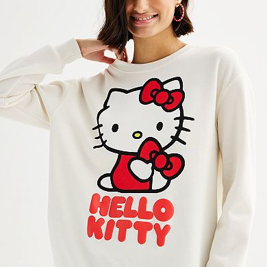 Juniors' Hello Kitty Fleece Graphic Sweatshirt