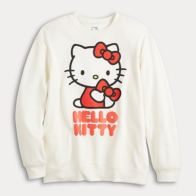 Juniors' Hello Kitty Fleece Graphic Sweatshirt