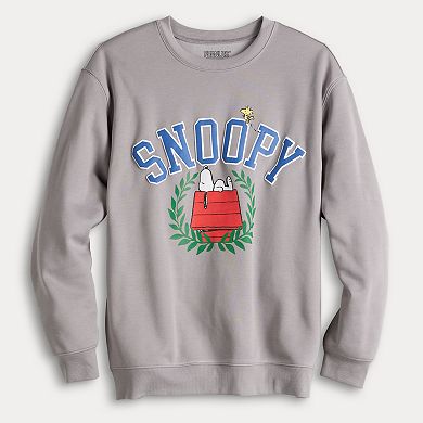 Juniors' Snoopy Crewneck Graphic Pullover