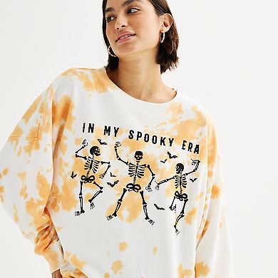 Juniors' Spooky Era Halloween Fleece Graphic Pullover