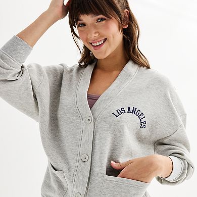 Juniors' Los Angeles Athletic Department Graphic Cardigan