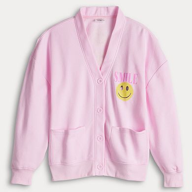 Juniors' Smile Graphic Cardigan