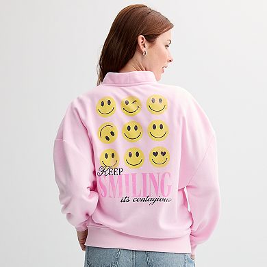 Juniors' Smile Graphic Cardigan