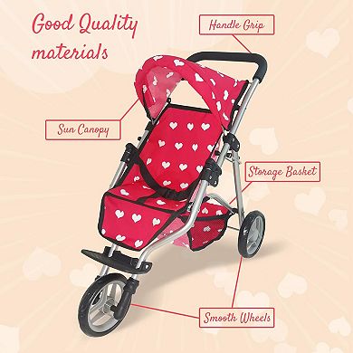 The New York Doll Collection Baby Doll Stroller - Jogging Toy Stroller