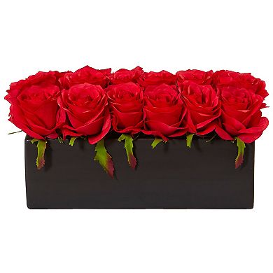 Roses In Rectangular Planter