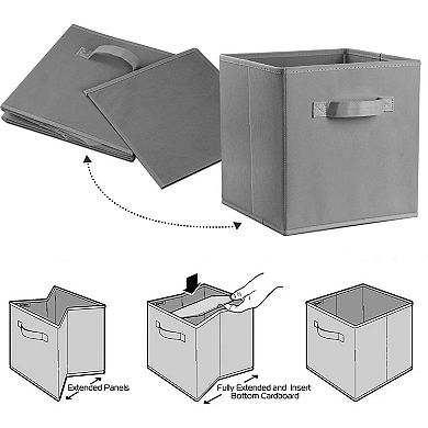 Foldable Storage Cube Bin Shelves Box Set Of 4