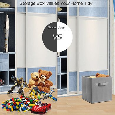 Foldable Storage Cube Bin Shelves Box Set Of 4