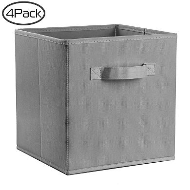 Foldable Storage Cube Bin Shelves Box Set Of 4