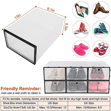 Stackable Collapsible Shoe Organizer Set Of 6