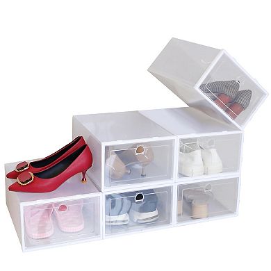 Stackable Collapsible Shoe Organizer Set Of 6