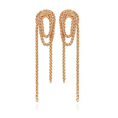 Berry Jewelry Gold Tone Chain Drop Earrings