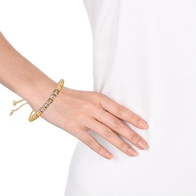 Berry Jewelry Gold Tone Glass Beaded Adjustable Bracelet