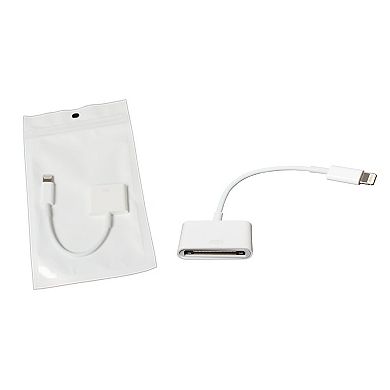 White, 8pin To 30pin Charge Sync Converter Cable
