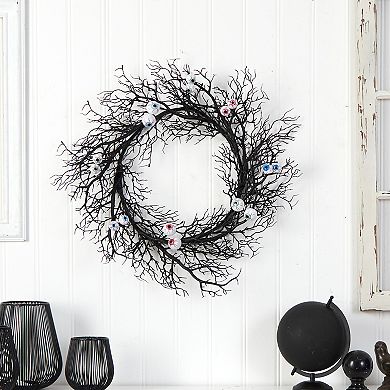 30" Halloween Gazing Eyeballs Twig Wreath