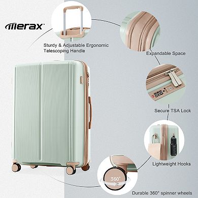 Merax Luggage Sets 3 Piece Suitcase With Usb Port