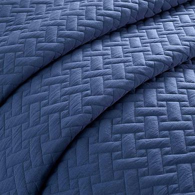 Unikome 3 Piece Microfiber Reversible Quilt Set with Shams