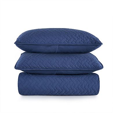 Unikome 3 Piece Microfiber Reversible Quilt Set with Shams