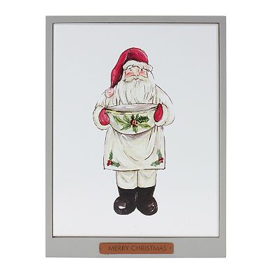 Framed Santa And Snowman Wall Art (Set Of 2)