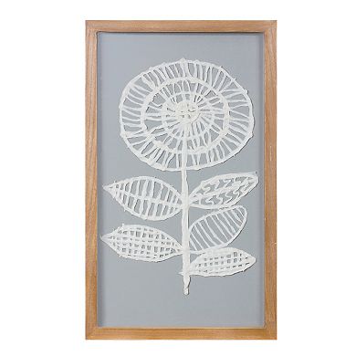 Framed Paper Mache Flower Wall Art (Set of 2)