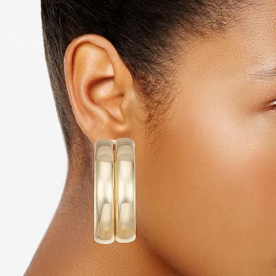 Ella Shea Gold-Tone Chunky Hoop Earrings