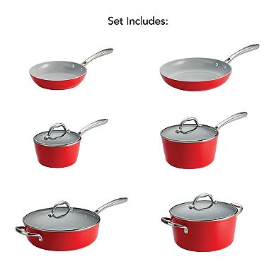 Tramontina 10-pc. Ceramic Cold-Forged Induction Cookware Set